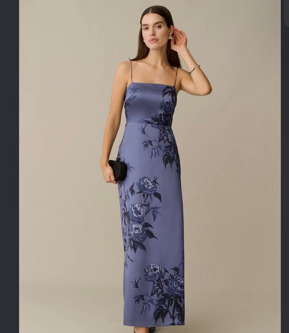 Kourt Dresses & Skirts - New Few Moda Kourt Selena silk blue floral dress $422 sz 4
